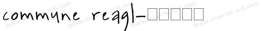 commune reagl字体转换